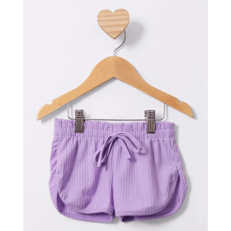 Short Bebê Boxer Canelado Lilás 3