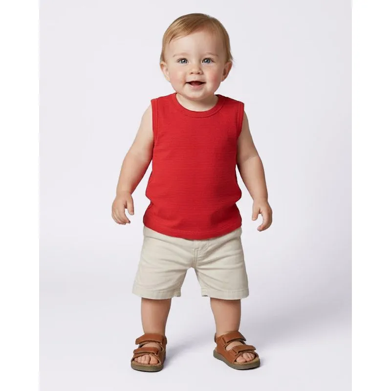 Regata Bebê Algodão Texturizado Vermelho 4