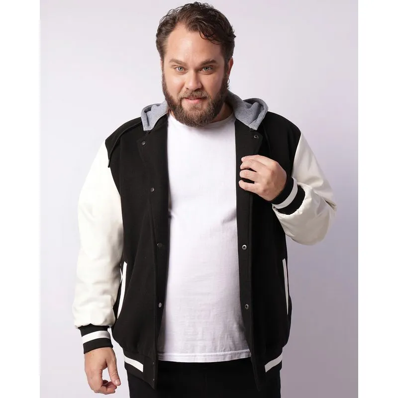 Casaco Plus Size Masculino Bomber College Preto G3