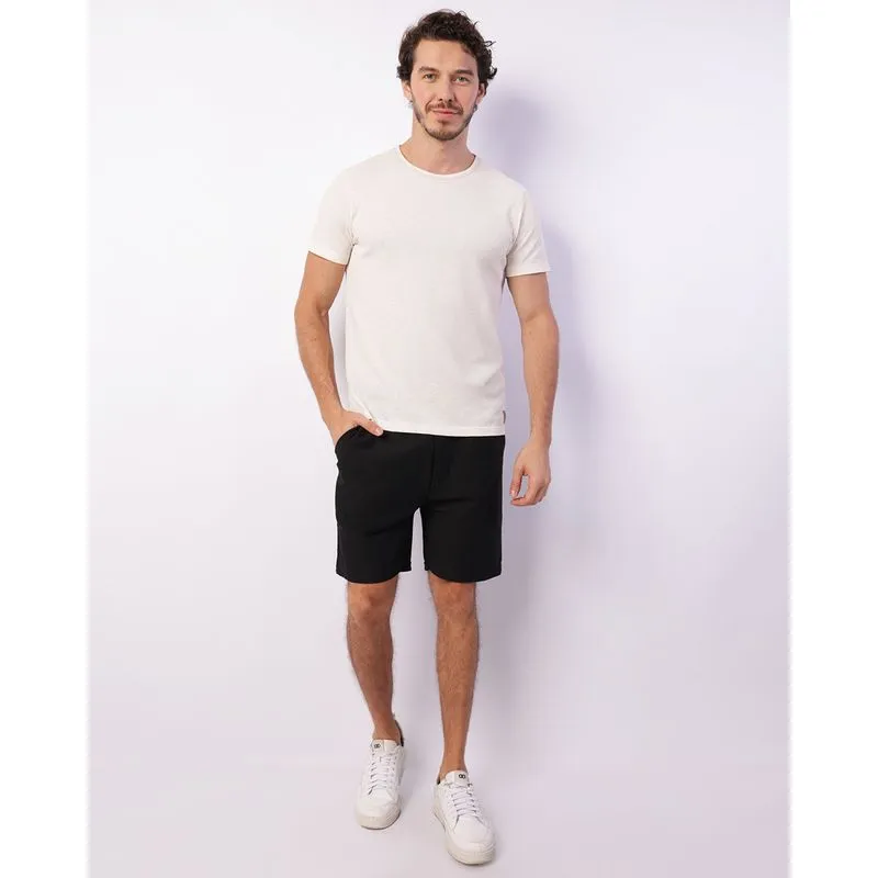 Bermuda Masculina Moletinho Texturizada Preta P