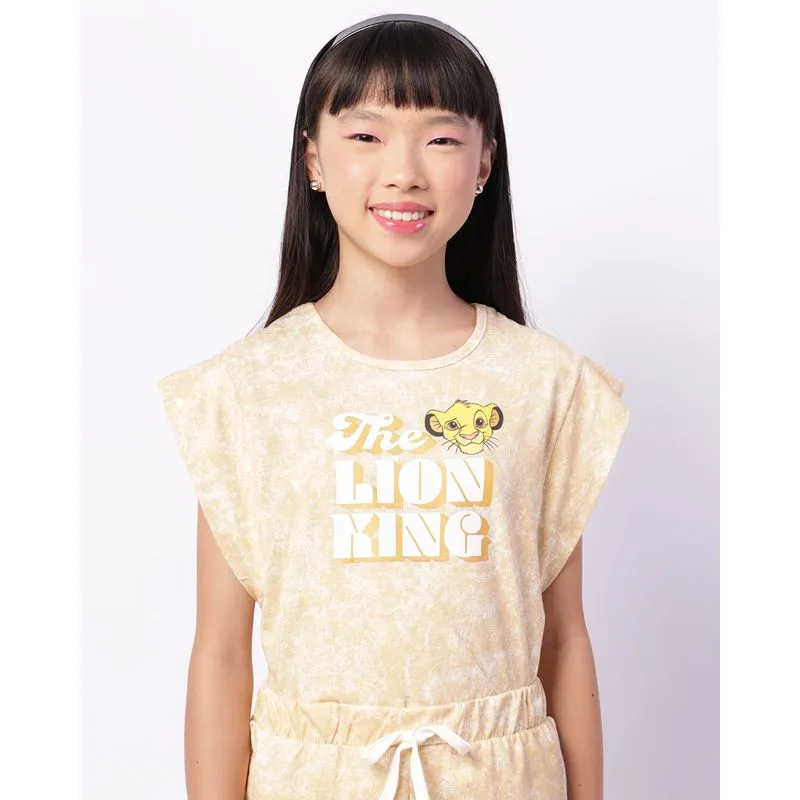 Regata Infantil Disney Simba O Rei Leão com Franzido Bege 16