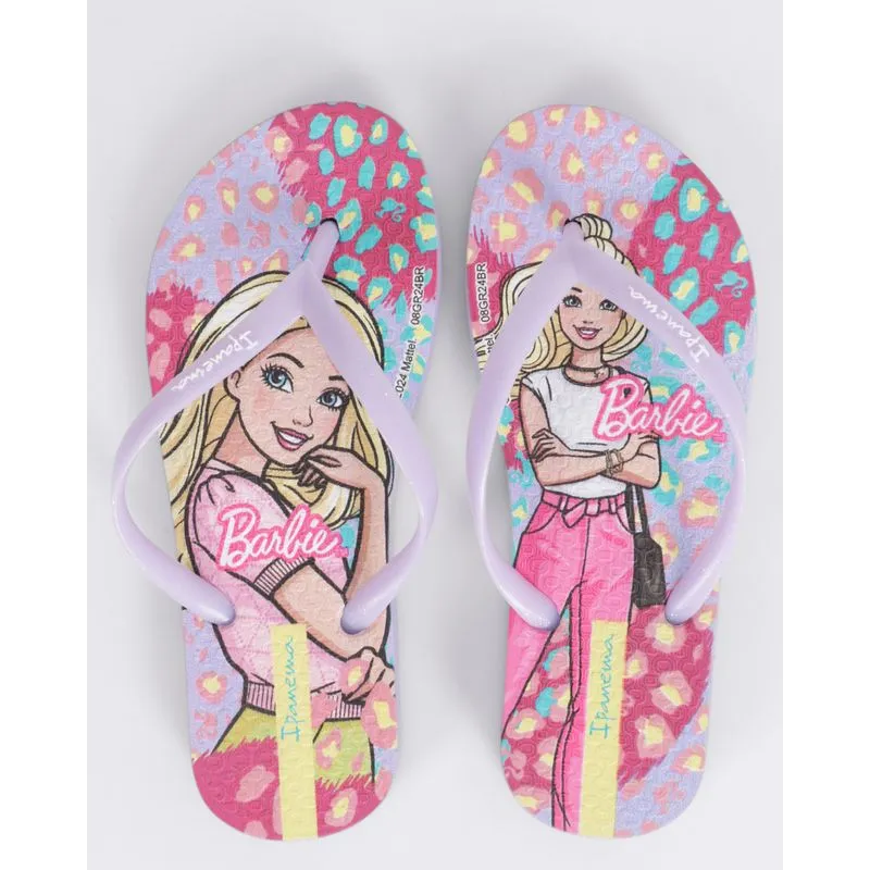 Chinelo Ipanema Infantil Estampa Barbie Lilás 27/28