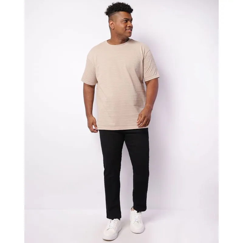 Calça Plus Size Masculina Sarja Reta Preta 56