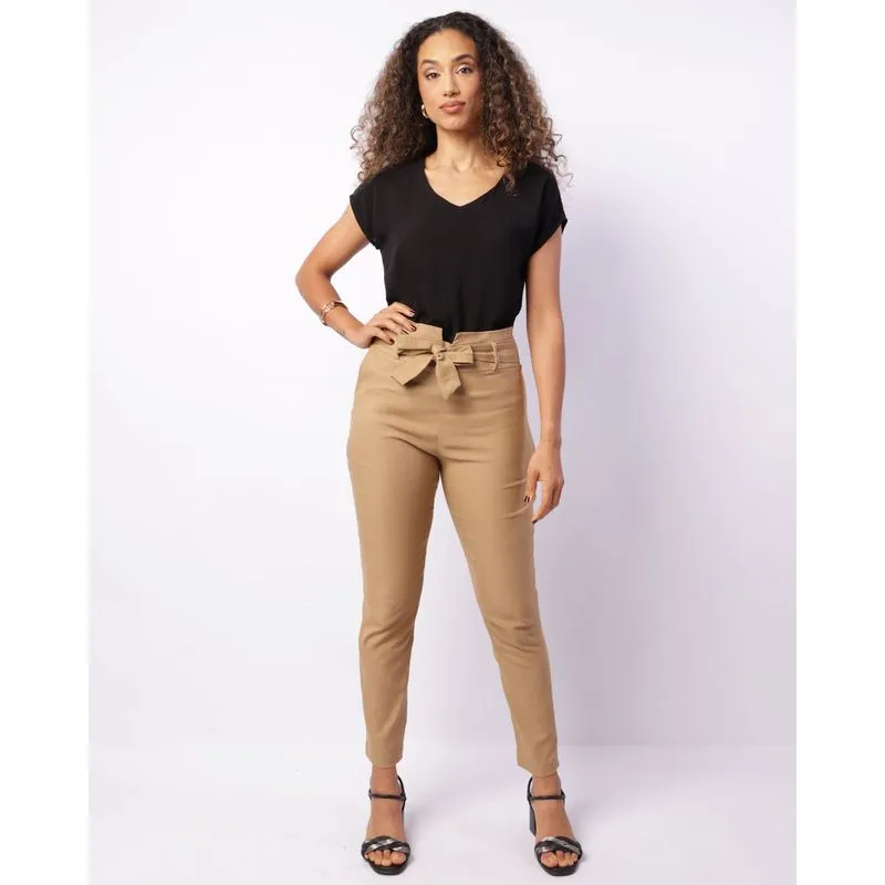 Calça Feminina Clochard Bengaline Bege GG