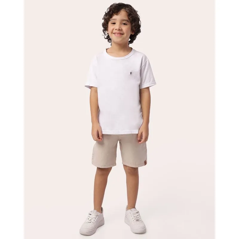 Bermuda Infantil Reta com Bolsos Bege 8