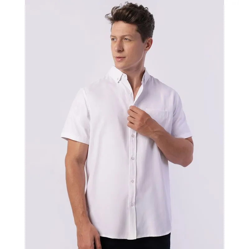 Camisa Masculina Manga Curta com Bolso Branca GG