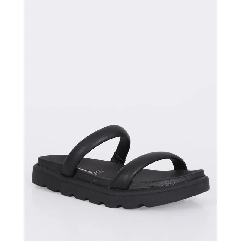 Sandália Rasteirinha Feminina Vizzano Flatform Preta 38