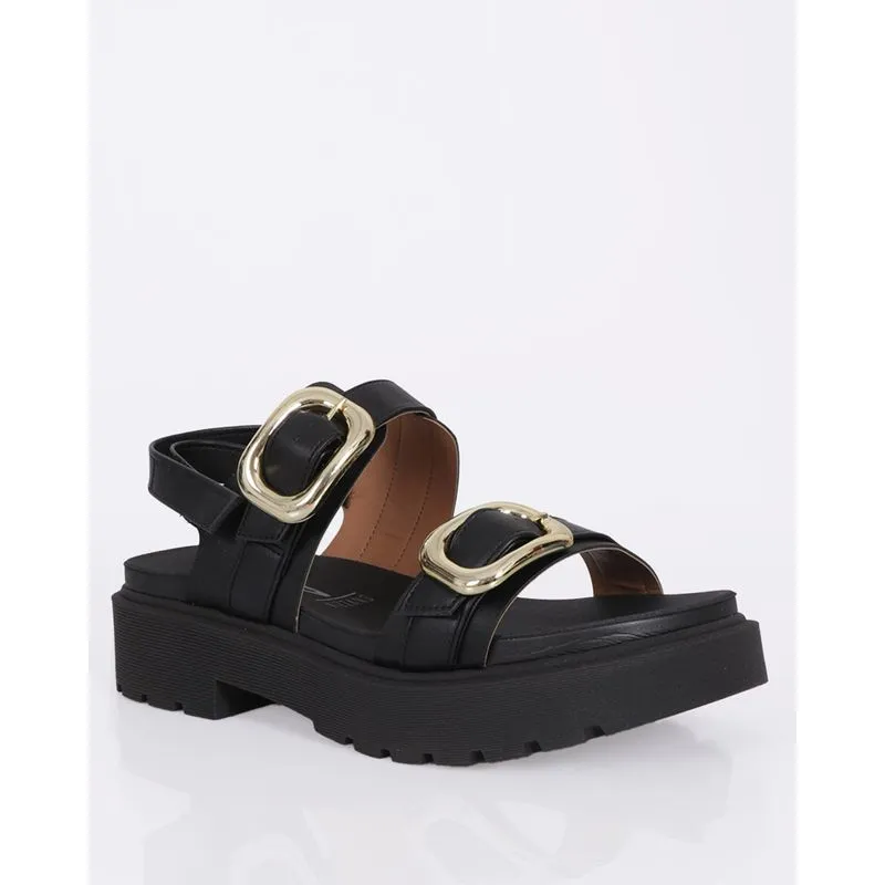 Sandália Feminina Vizzano Flatform Tratorada Preta 36