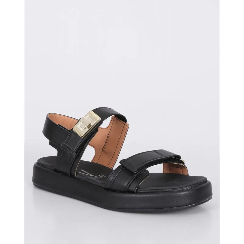 Sandália Feminina Vizzano Flatform Com Fivela Preta 36