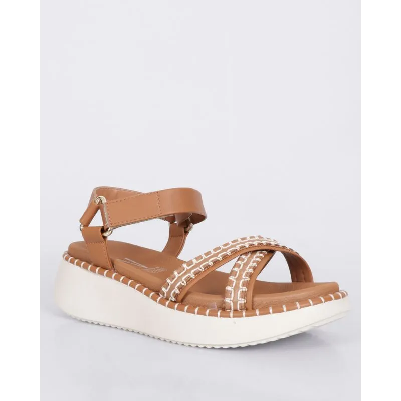 Sandália Feminina Vizzano Flatform Bege 37