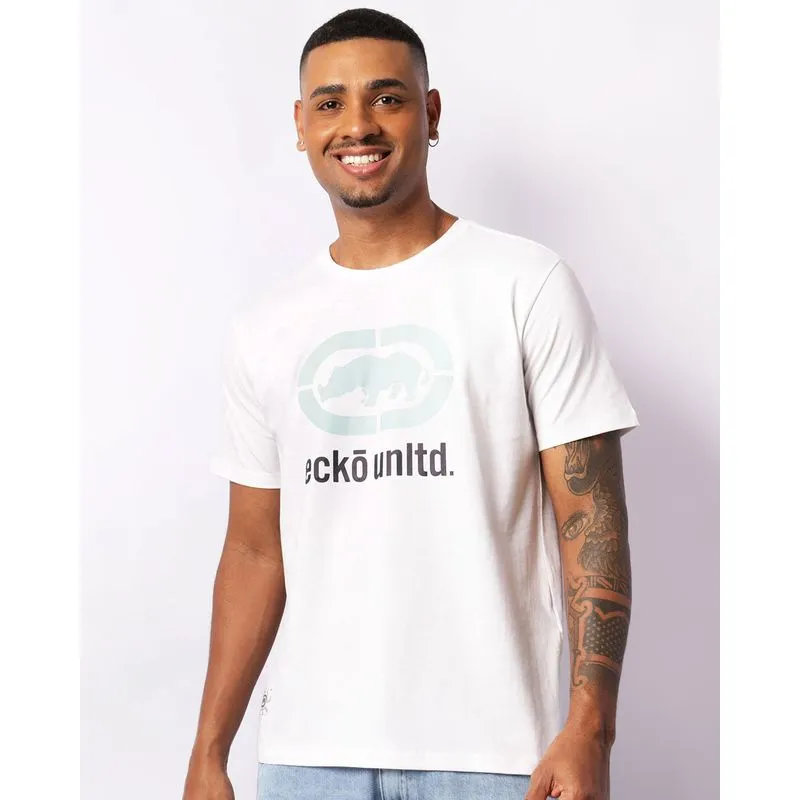 Camiseta Masculina Estampa Ecko Unlimited Manga Curta Branca M