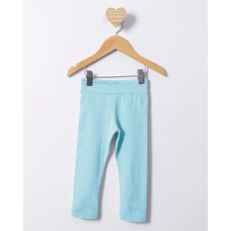 Calça Legging Bebê Lisa Azul 1