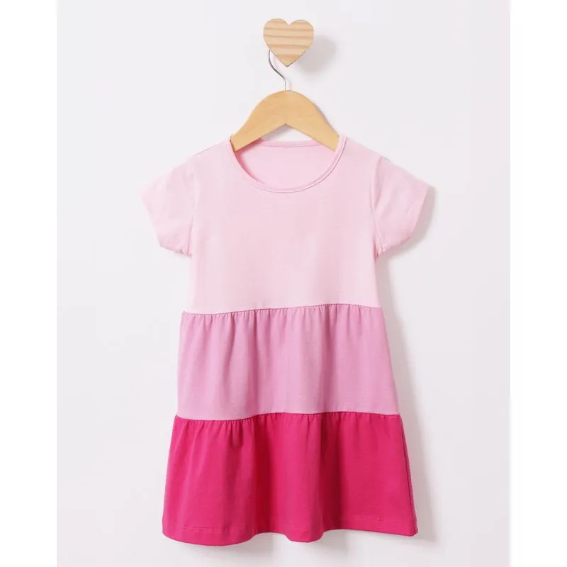 Vestido Bebê Curto Três Marias Rosa 3