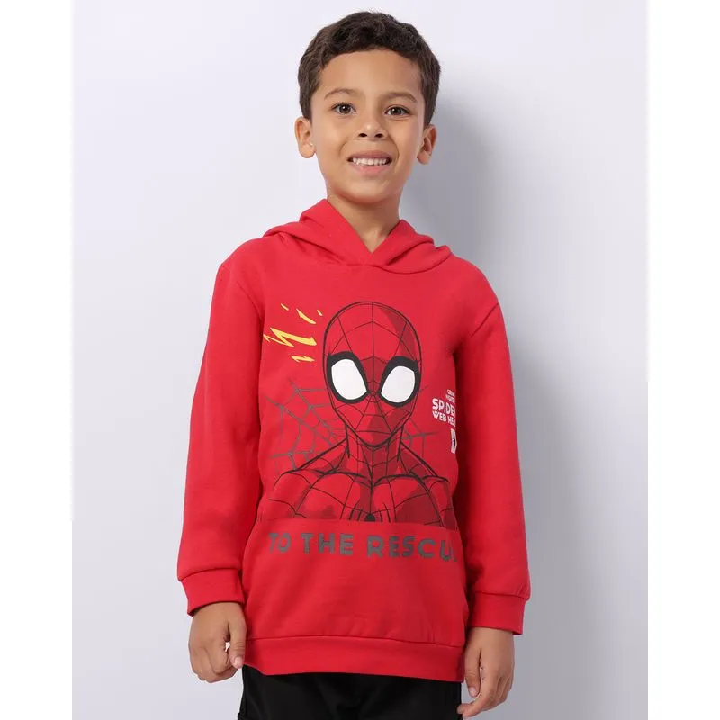 Blusão Moletom Infantil Marvel Homem Aranha Capuz Vermelho 6