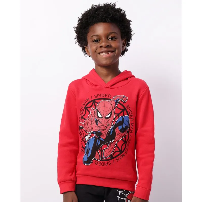 Blusão Moletom Infantil Marvel Homem Aranha Vermelho 10
