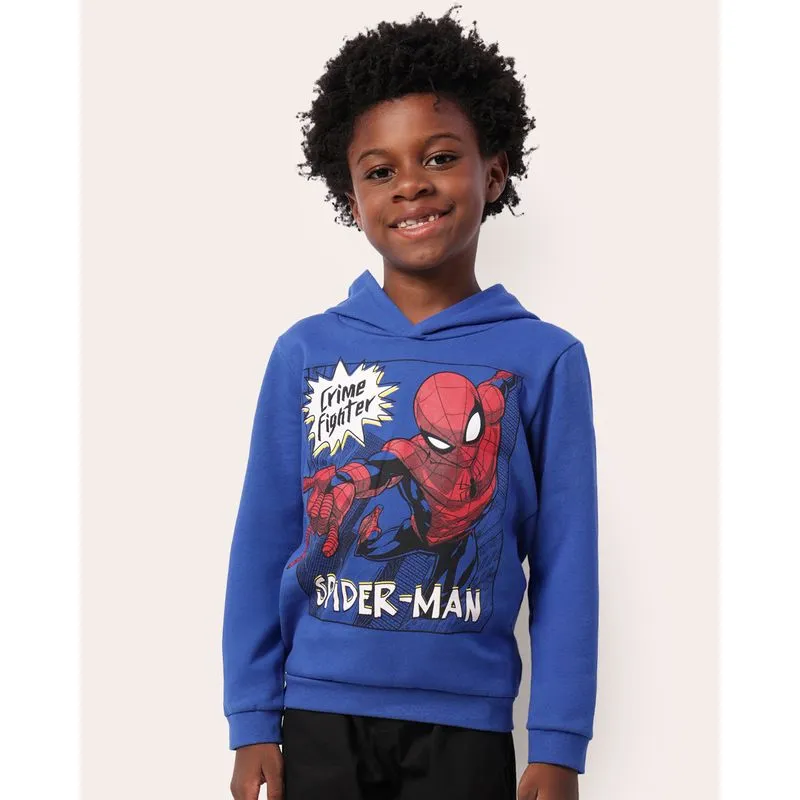 Blusão Moletom Infantil Marvel Homem Aranha Azul 12