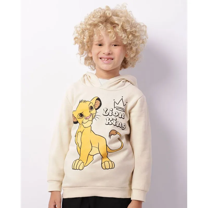 Blusão Moletom Infantil Disney O Rei Leão Bege 4