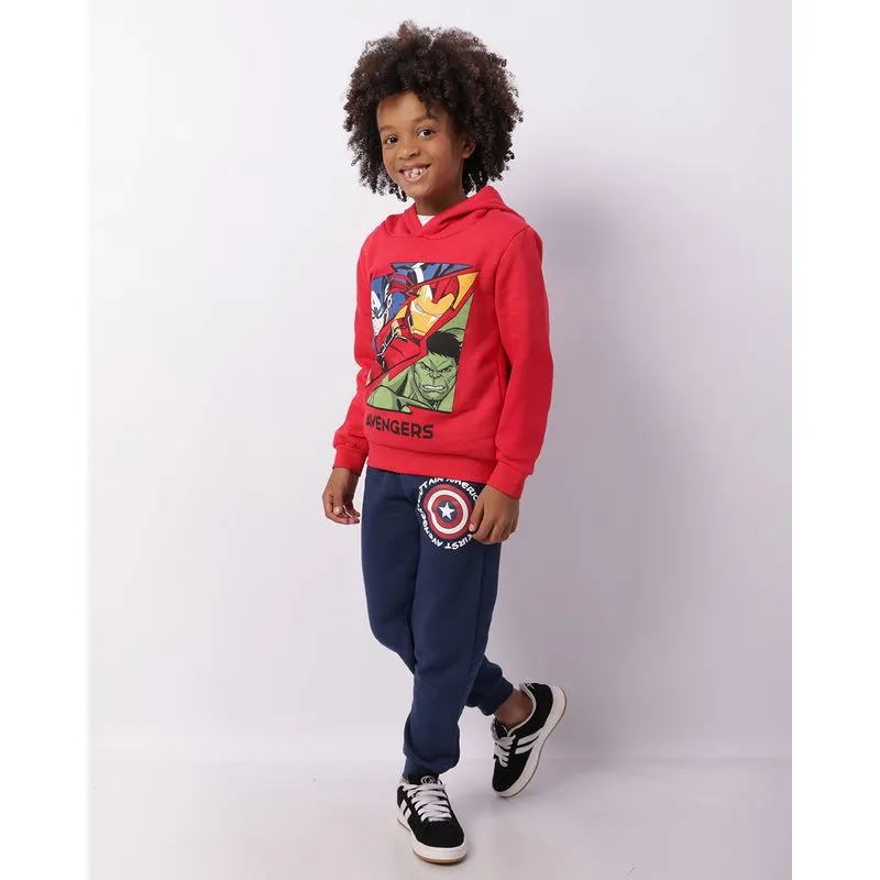 Calça Moletom Infantil Jogger Marvel Capitão América Marinho 12