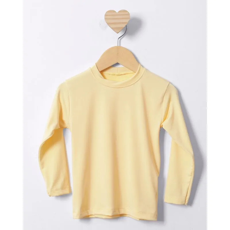 Blusa Bebê Manga Longa Proteção UV 50+ Amarela 3
