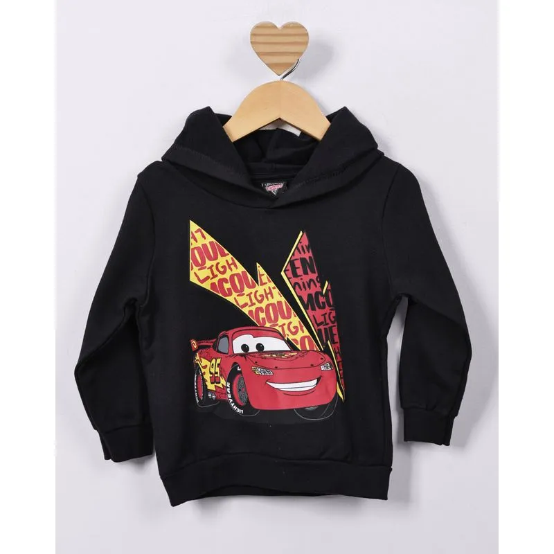 Blusão Moletom Bebê Algodão com Capuz McQueen Preto 3