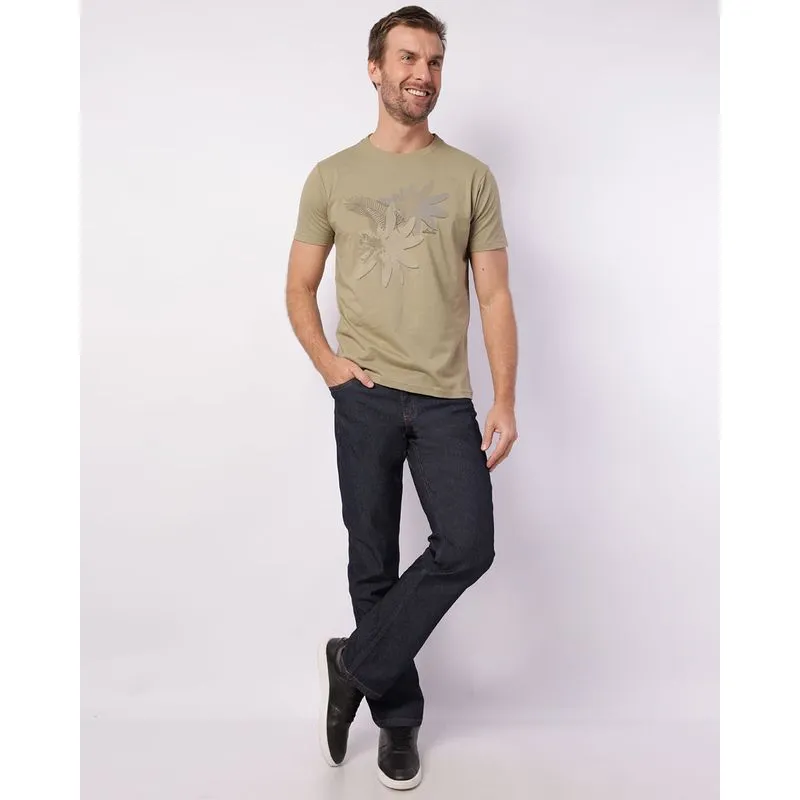 Calça Jeans Masculina Reta com Bolsos Azul 40