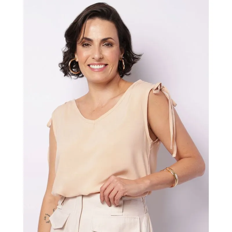 Regata Feminina Viscose Colissê Bege P