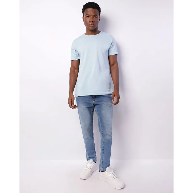 Calça Jeans Masculina Slim Com Bolsos Azul 48