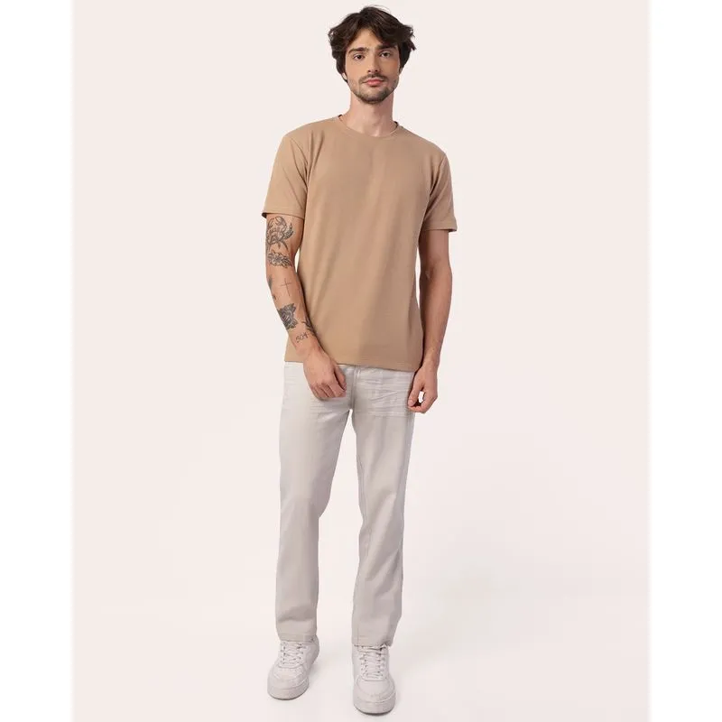 Calça Sarja Masculina Slim com Bolsos Off White 36