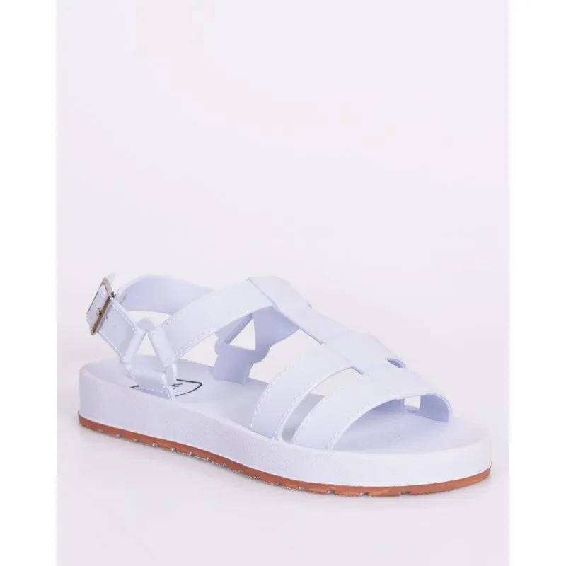 Sandália Feminina Papete Com Tiras Dupla Off White 37/38