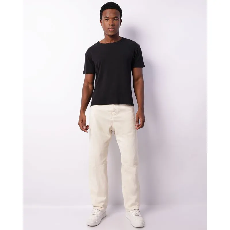 Calça Masculina Sarja Bag Com Recorte Bolsos Off White 44