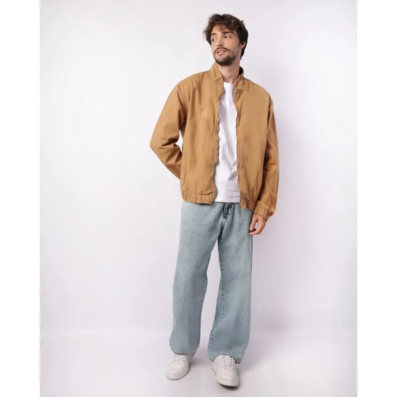 Calça Jeans Masculina Baggy Estonada Com Cordão Azul 36