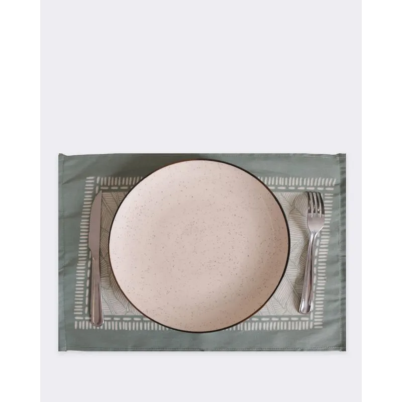 Lugar Americano Döhler 45cm x 35cm Estampa Folhagem Verde UN