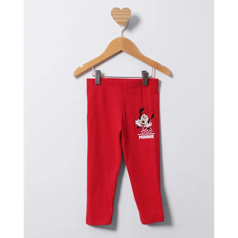 Calça Legging Bebê Disney Minnie Vermelha 1