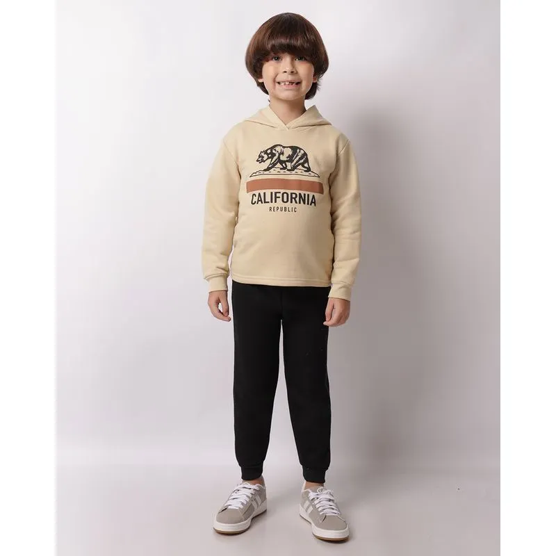 Conjunto Moletom Infantil Estampa Califórnia Bege 6