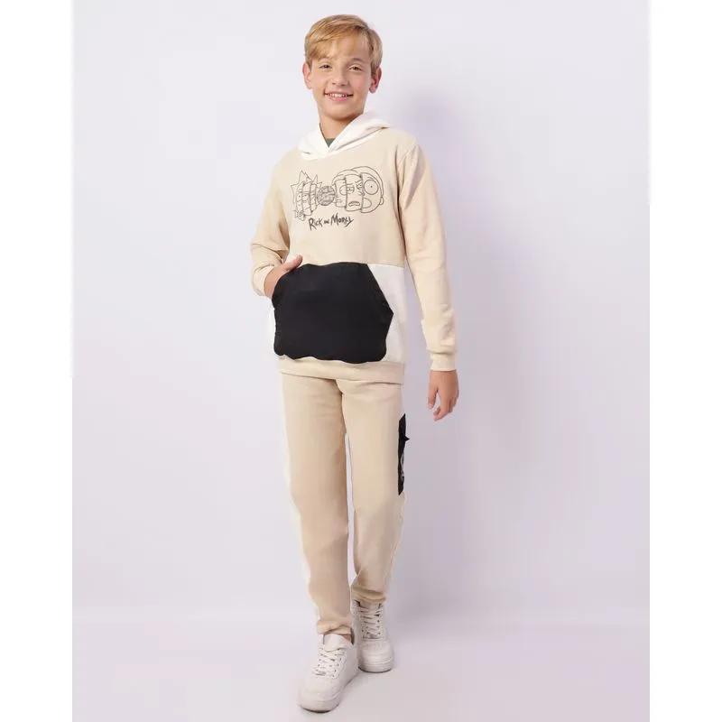 Calça Moletom Juvenil Jogger Rick And Morty Bege 10