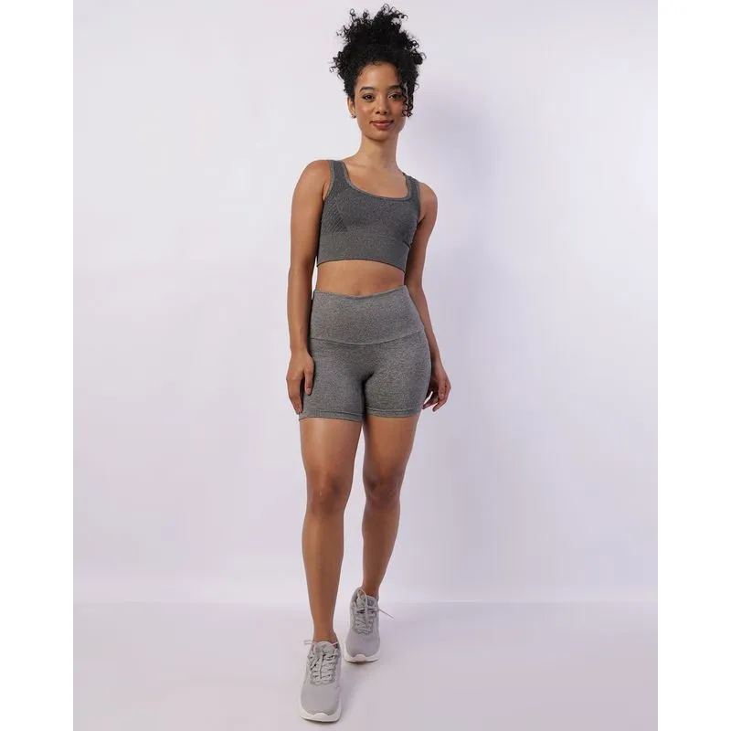 Short Fitness Feminino Suplex Cinza G