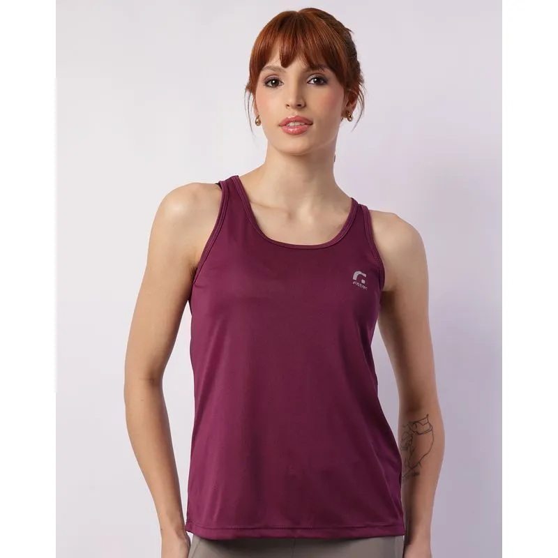Regata Fitness Feminina Fitter Dry Fit Vinho G