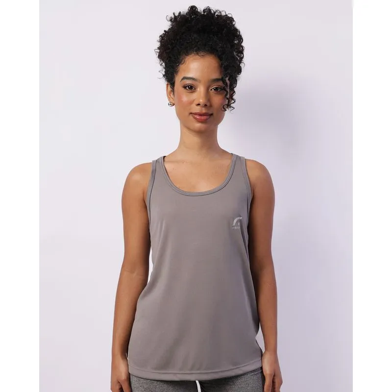 Regata Fitness Feminina Fitter Estampa Refletiva Cinza GG