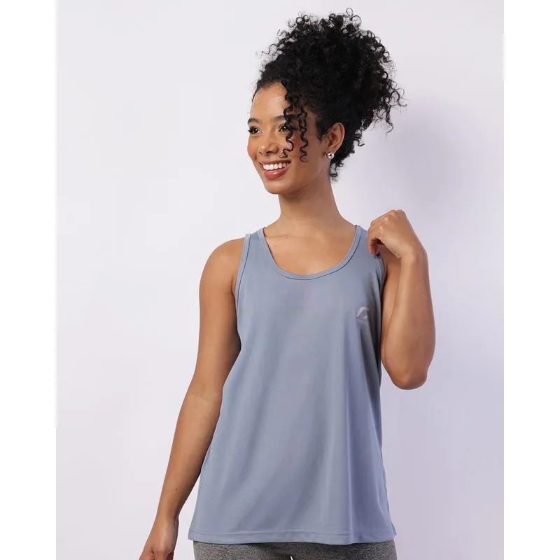 Regata Fitness Feminina Fitter Estampa Refletiva Azul M