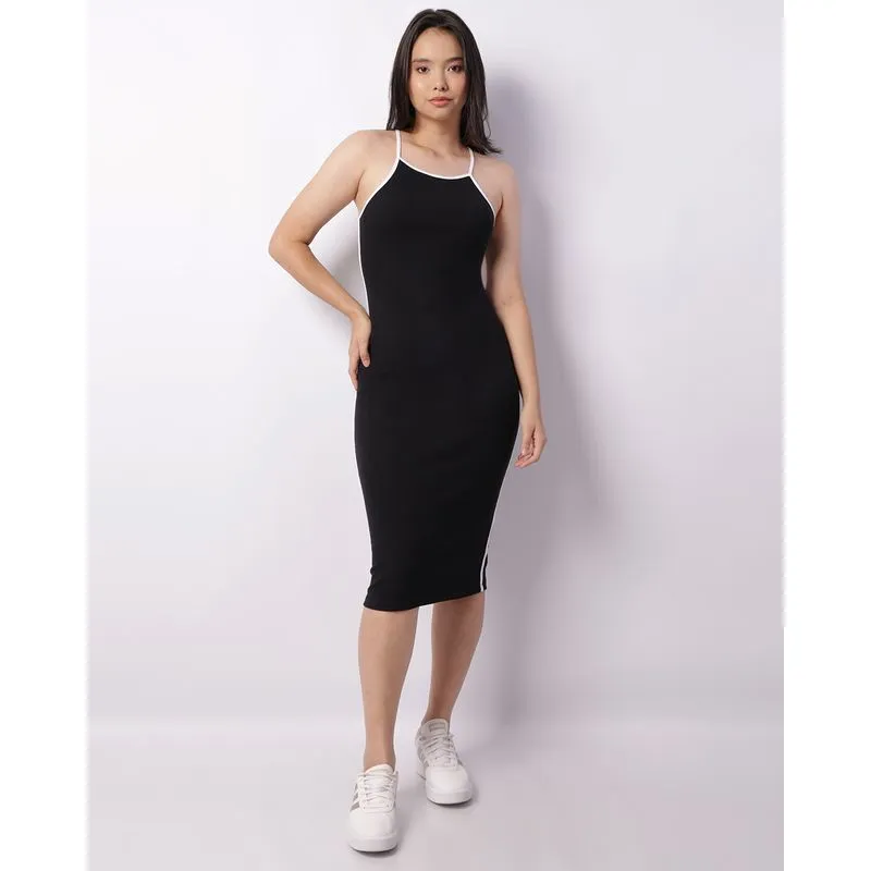 Vestido Feminino Midi Ribana Alcinha Preto M