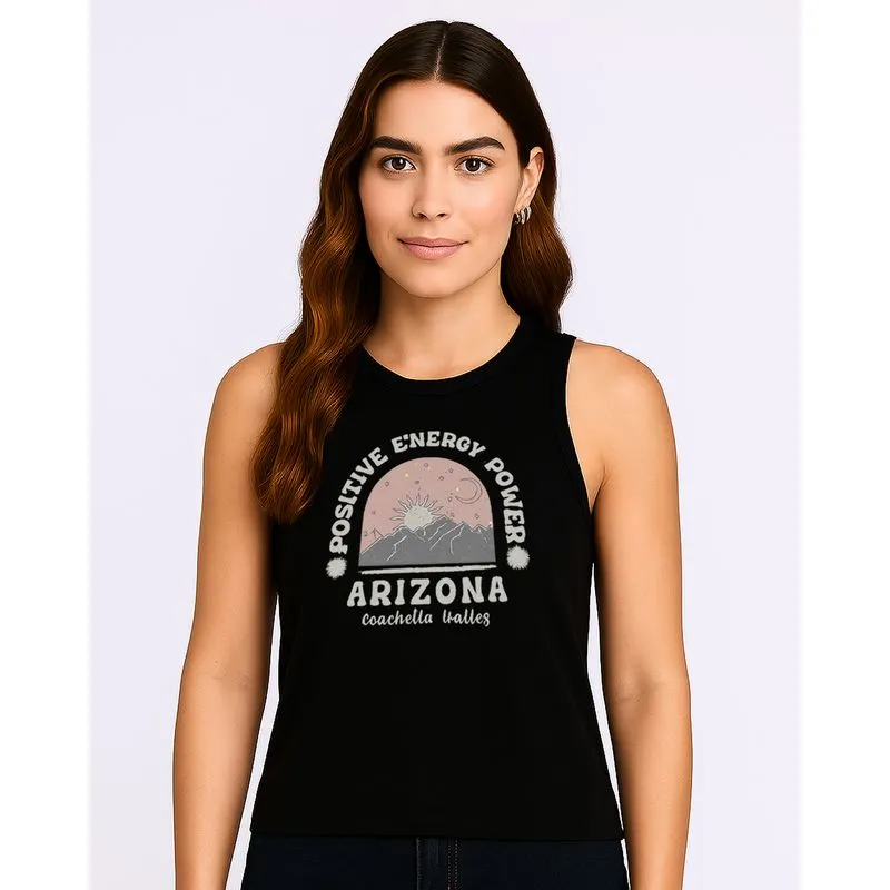 Regata Feminina Algodão com Estampa Preta GG