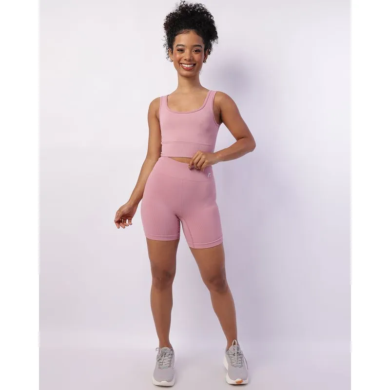 Bermuda Fitness Feminina Fitter Suplex Canelada Rosa M