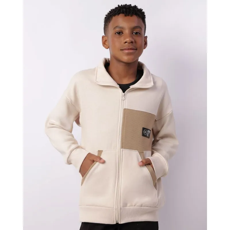 Jaqueta Moletom Infantil Com Bolsos Off White 12