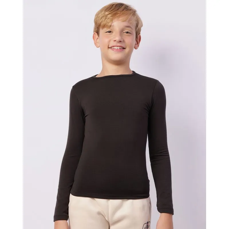 Camiseta Juvenil Térmica Manga Longa Preta 10