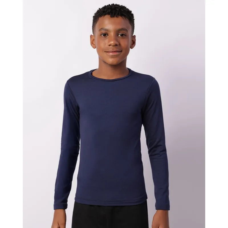 Camiseta Juvenil Térmica Manga Longa Marinho 16