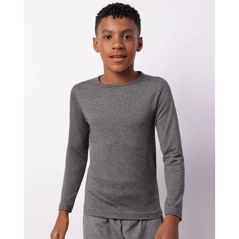 Camiseta Juvenil Térmica Manga Longa Cinza 12