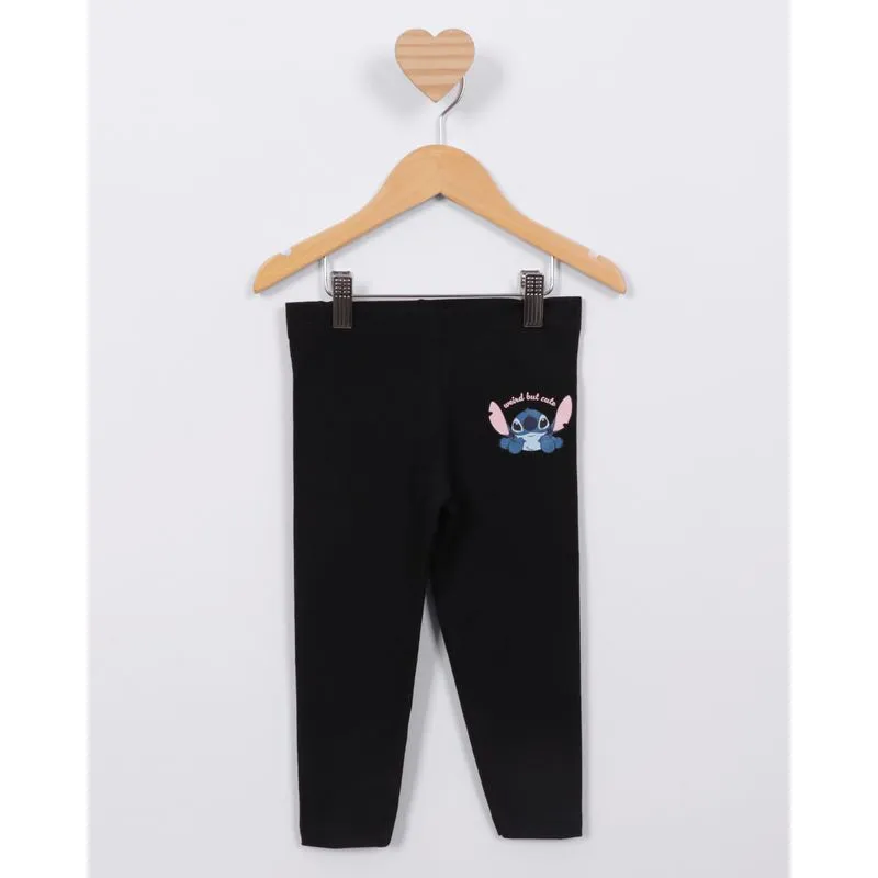 Calça Legging Bebê Disney Stitch Preta 1