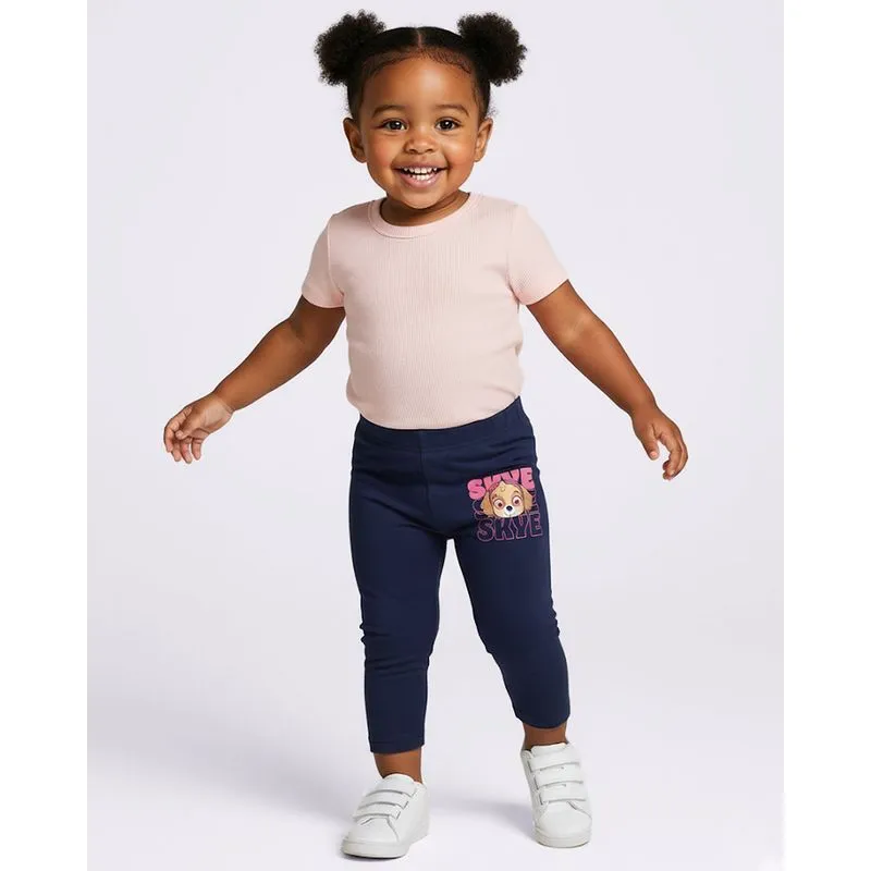 Calça Legging Bebê Algodão Patrulha Canina Skye Marinho 3