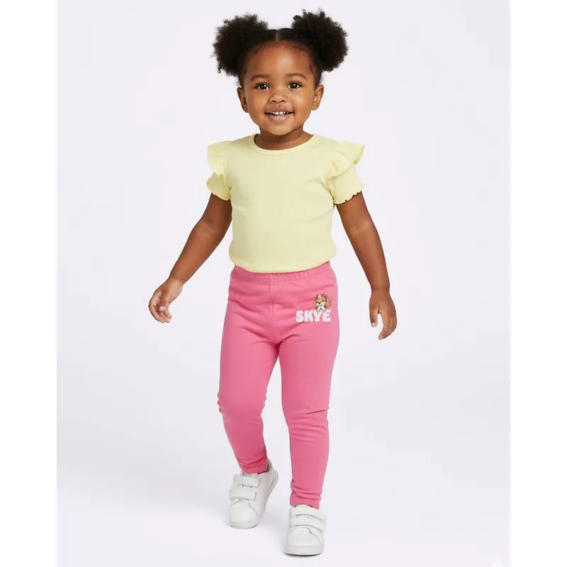 Calça Legging Bebê Patrulha Canina Skye Rosa 2