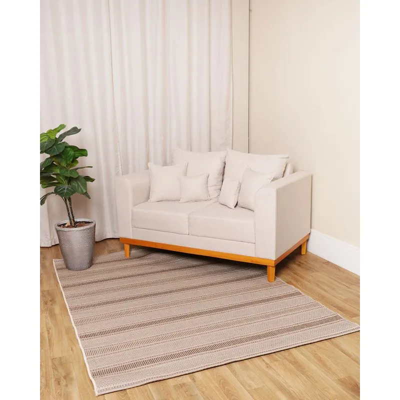 Tapete Eco Nature 150cm x 200cm Estampa Trançada Bege UN